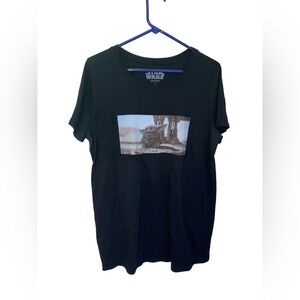 Star Wars Black Tee with Baby Yoda Graphic Size 1X